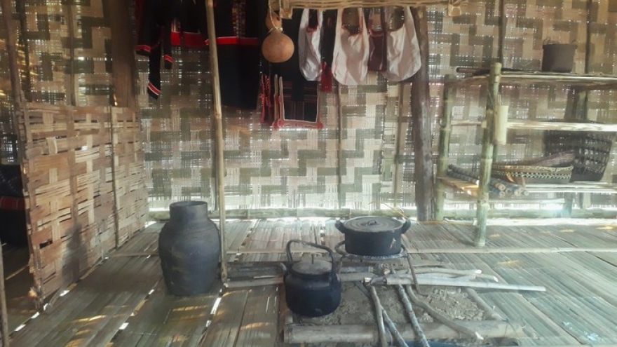 Sacred woodstove in a Kho Mu ethnic house